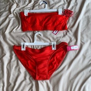 Red set bathing suit